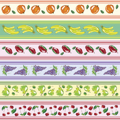 Vector illustration - set of fruits