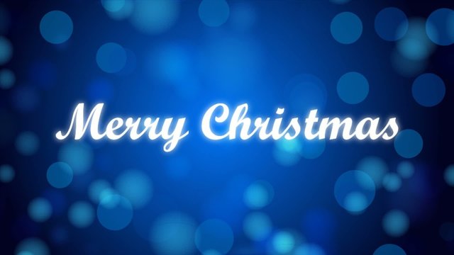 Merry Christmas blau