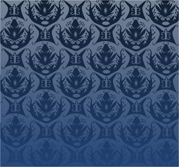 Tapetenhintergrund - antikes Muster - blau