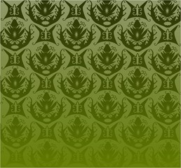 Tapetenhintergrund - antikes Muster - grün