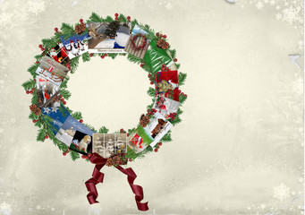 Christmas Card Wreath