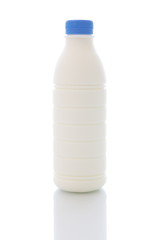 milk bottle isolated on white background