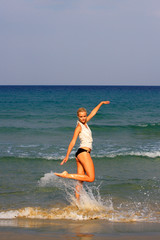 Beautiful girl on the beach