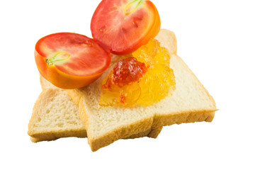 BREAD TOMATO AND JAM