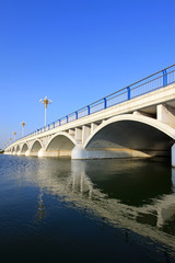 Fototapeta na wymiar bridge across a river