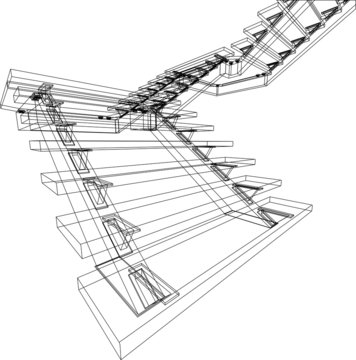 abstract stairs construction