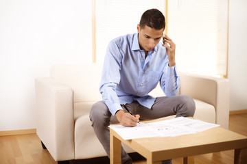 businessman talking on mobile phone