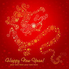 Ornate chinese New Year of stylized Dragon