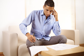 businessman talking on mobile phone