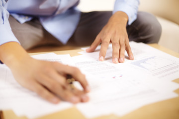 businessman working with documents