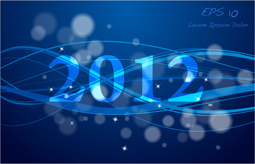 New year waves design 2012. Vector EPS10
