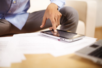 businessman using a Tablet PC
