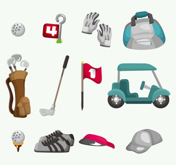 cartoon golf icon