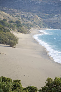Der Strand Komos auf Kreta