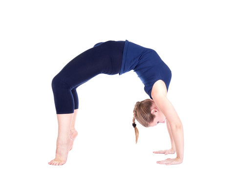 Yoga chakrasana wheel pose