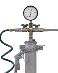 Manometre with the compressor