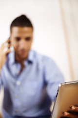 businessman using a Tablet PC