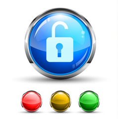 Unlock Cristal Glossy Button