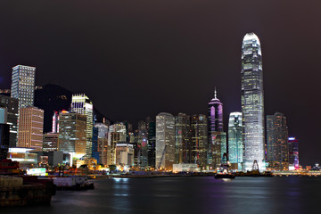 Obraz premium Hong Kong skyline at night