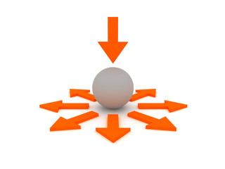 Choice of direction - ball and arrows