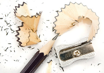pencil on a white background