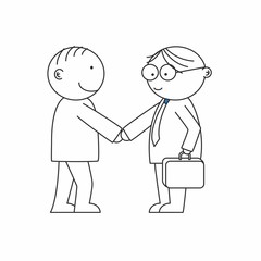 Dos hombres de negocios llegando a un acuerdo