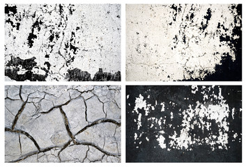 Set of four natural scratched texture backgrounds