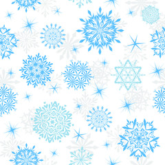 seamless snowflakes background