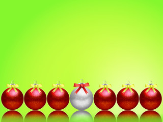 Christmas balls for the background.