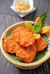 Thai Food - fried fish mix herbs