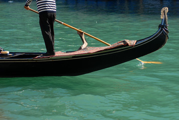 Gondola con gondoliere remo Venezia Mare Laguna