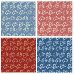 set of abstract seamless patterns