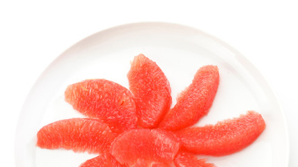 Pink grapefruit slices