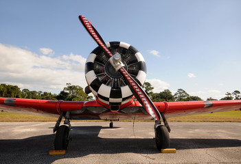 Old propeller airplane