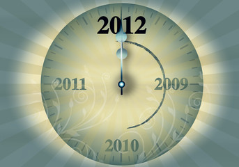 Fototapeta na wymiar orologio 2012