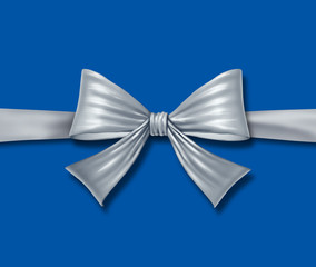 ribbon bow gift blue