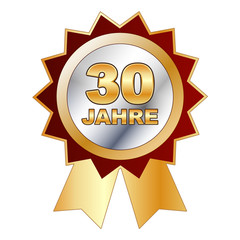 30 Jahre - Schild, Siegel, Aufkleber