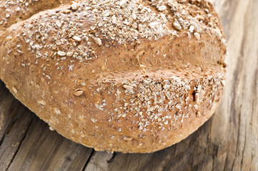 Healthy whole wheat bread - close up shallow depth of field