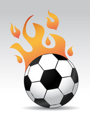 Fototapeta premium soccer ball burning