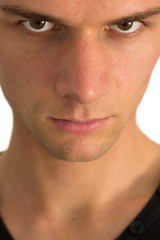 Close up of a man looking into the camera