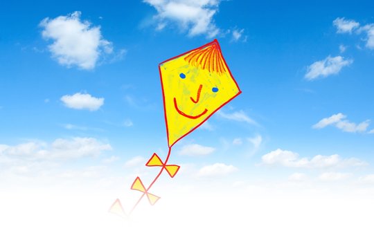 Drawing of yellow kite