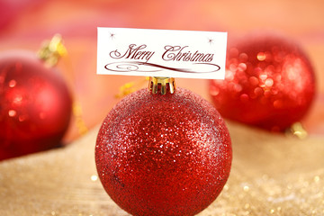 Weihnachtskugel mit Textfeld 