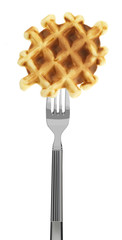 waffle on a fork