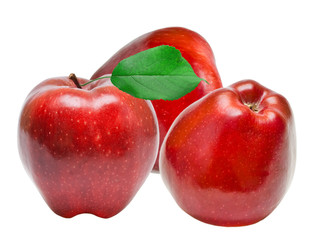 red apple isolated on white background