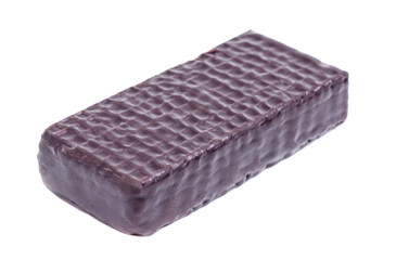 chocolate wafer isolated on a white background