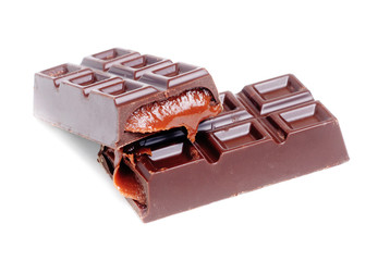 chocolate bar  isolated on white background