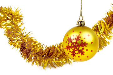 boule de noel et guirlande