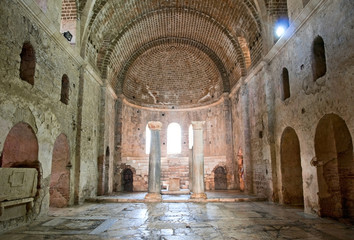 insaide St. Nicholas church in Demre, Turkey