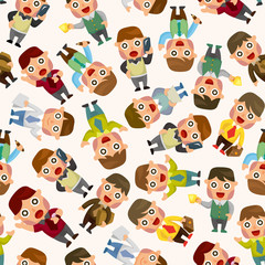 seamless cartoon office worker pattern
