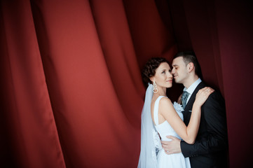 A beautiful bride and groom